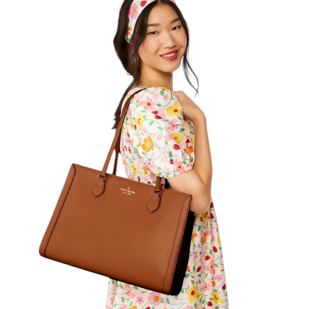 kate spade Brown Leather Laptop Tote